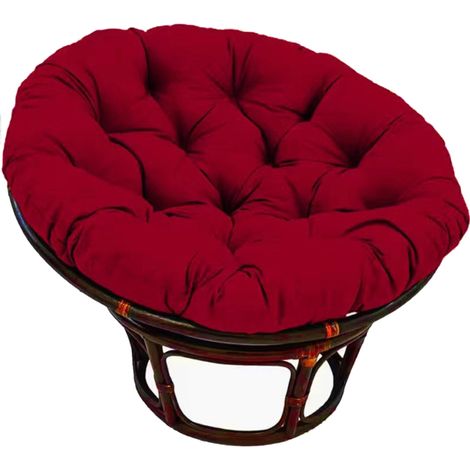 1 Coussin rond, moelleux, antidérapant, couleur bordeaux, pour berceau, chaise, hamac (1/5)