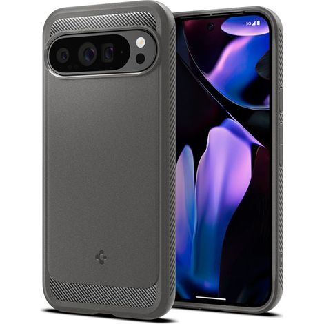 Spigen Rugged Armor - Schutzhülle für Google Pixel 9 Pro XL (Marmorgrau) (1/5)