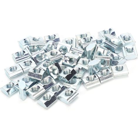 50 Écrous Coulissants M5 Acier Carbone Type T pour Imprimante 3D, Fixations et Pièces de Rechange (1/5)