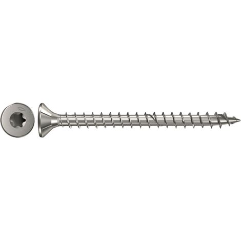 Fischer 200x Power-Fast 3,5 x 30 cabeza avellanada acero inoxidable A4 rosca completa hexalobular TX - 657274