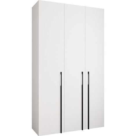 Armario Hartford 571, Blanco, 246x140x52cm, Puertas de armario: Con bisagras, Número de estantes: 11
