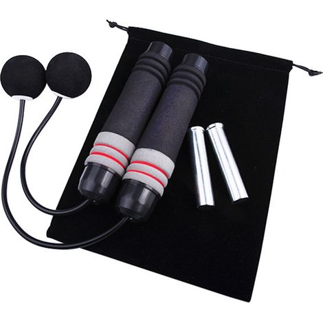 Corde À Sauter Sans Cordon - Poignées Poids Réglables - Rotation 360° Sans Enchevêtrement - Pour Entraînement Fitness Intérieur Ou Extérieur - 1 Pièce (1/5)