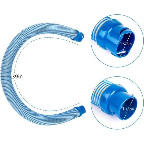 Tuyaux pour Aspirateur de Piscine - Kit de Remplacement Compatible avec Zodiac MX6 MX8 - Tuyau à Verrouillage Torsion 39 Pouces (99,1 cm) pour Système de Nettoyage de Piscine (1/5)