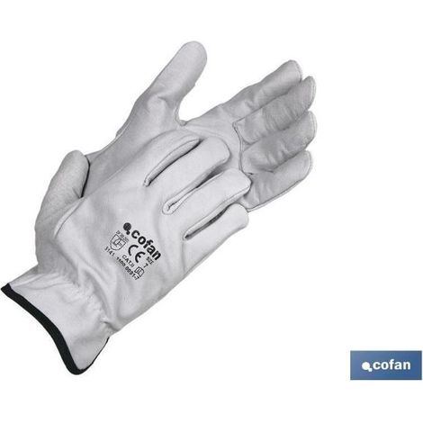 GUANTE PIEL VACUNO GRIS T-8 - COFAN (1/4)