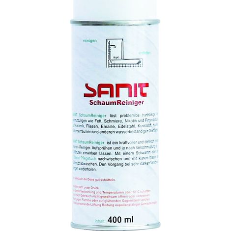 Sanit Schaum-Reiniger für die tägliche Reinigung im Haushalt, 400ml Dose