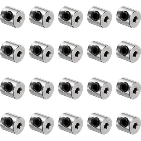 20Pcs Colliers à Vis de Réglage 2mm Alésage Colliers d'Arbre, 7mm OD, 7mm Largeur, Collier d'Arrêt de Foret, Colliers de Profondeur pour Forets en Acier Inoxydable (1/5)