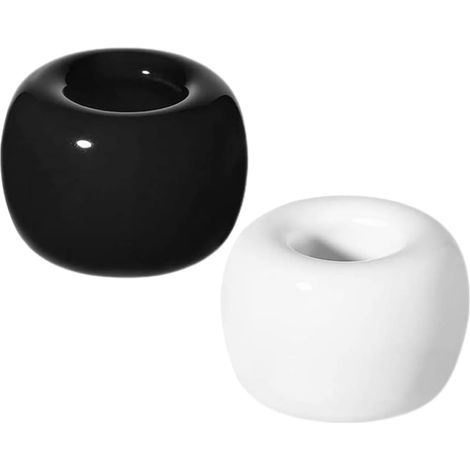 Gray Ceramic Toothbrush Holder Base for Electric and Manual
