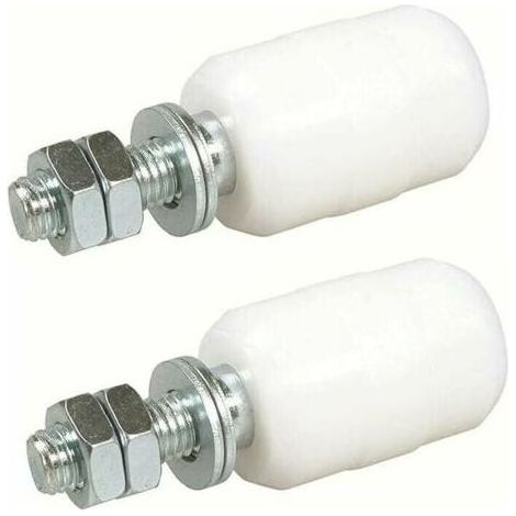Olive de Guidage Nylon pour Porte Coulissante, Lot de 2, Fixation avec Tige Filetée, Application Portail Coulissant (1/4)
