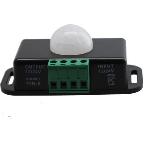 Détecteur de mouvement infrarouge PIR à réglage automatique pour éclairage LED, 12-24 V CC, 6 A (1/5)