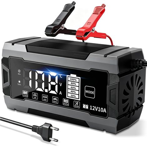 Chargeur Batterie Voitures 12V 10A avec LCD et Réparation chargeur batterie voitures (1/5)