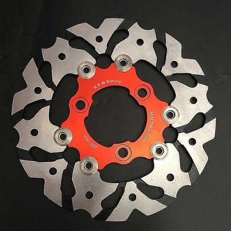 Disques de frein universels 20057 mm / 22070 mm / 26060 mm pour motos/scooters/motos sportives, usinés CNC, compatibles Yamaha, Honda, Suzuki, KTM - Style B 220, orange (1/5)
