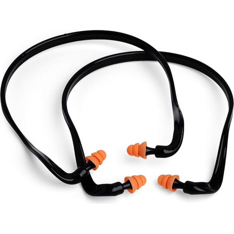 Lot de 2 paires de bouchons d'oreille en silicone 29 dB, protection auditive confortable pour sommeil et travail (1/5)