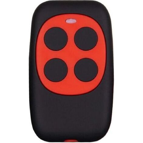 Télécommande universelle pour porte de garage, ouvre-porte de garage, télécommande de garage, télécommande de porte, porte-clés d'apprentissage programmable, 4 boutons multifréquence 433.92 (rouge) 1 (1/5)