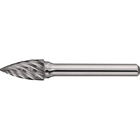 Fresa rotativa SPG INOX D.10mm Longitud cabeza 20mm Diámetro vástago 6mm HM Dentado normal, fino TECWERK (1/2)