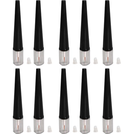 10 pièces Flacons rechargeables transparents 5ml pour sérum de croissance de cils avec bouchon noir (1/5)