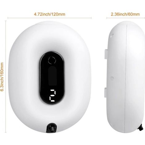 Distributeur de savon automatique, distributeur de savon moussant rechargeable à 2 niveaux, distributeur de savon pour les mains sans contact mural pour cuisine hôtel 9,5 oz (blanc) (1/3)