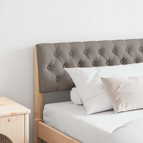 Gepolstertes Kopfteil Taupe 180 cm Massives Kiefernholz