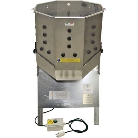 Desplumadora Automática de Acero Inoxidable para Aves  PRISMA 155  100 Pollos/Hora  54x54x95 cm  Desplumadora Profesional