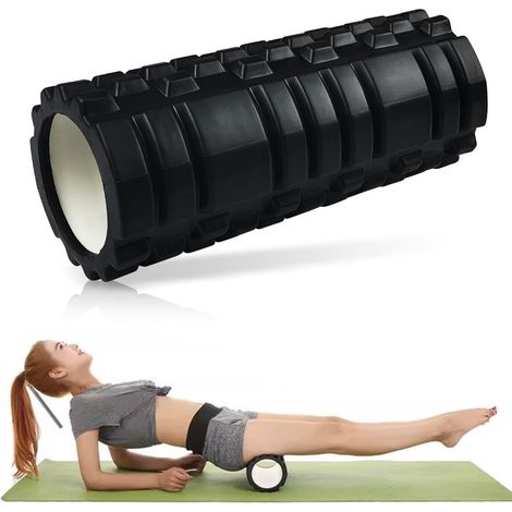 rodillo de masaje, espuma EVA de alta densidad, superficie estriada, accesorio de fitness, para el hogar y el gimnasio. (1/5)