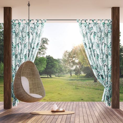 PRÊT RIDEAU GARDEN2 AVEC BARBLES 155 X 260 CM BLANC (1/5)