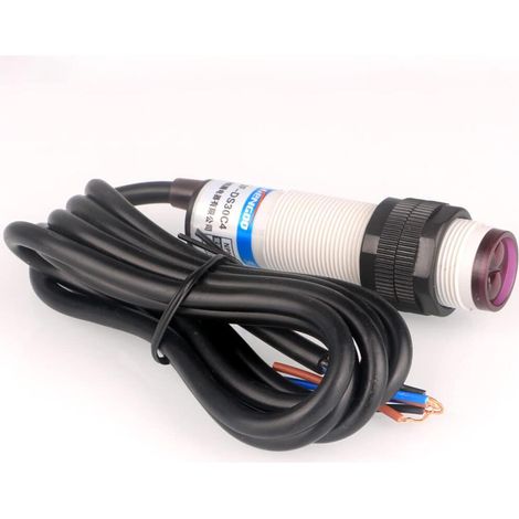 Einstellbarer optisch-elektrischer Sensor M18, 30cm, 3-adrig NPN Schließer, berührungslose Erkennung Industrie (1/5)