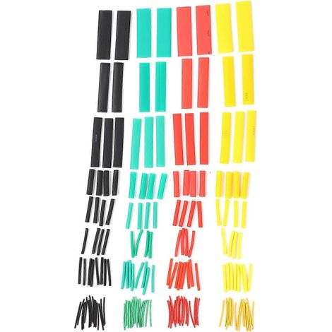 Ensemble de 164 pièces comprenant des gaines thermorétractables, des protections isolantes, des gaines thermorétractables combinées et des gaines colorées.