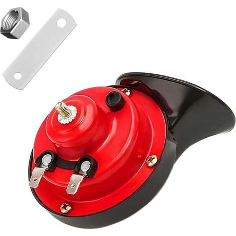Universelle Schneckenhupe für Auto, LKW, Motorrad, 12V 110dB, leistungsstarke Lufthupe, wasserdicht, Doppel-Motorradhupe, geeignet für SUVs, Pkw, Boote (schwarz)