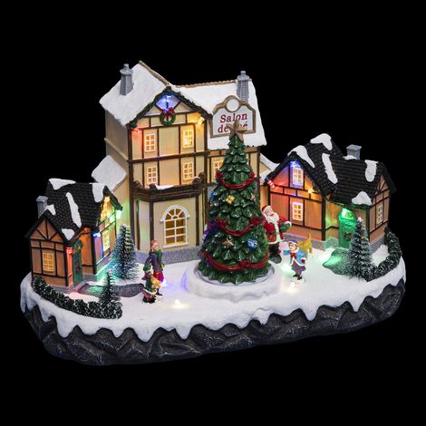 Weihnachtsdorf Café, mit LED-Beleuchtung