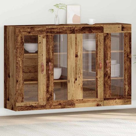 Wandschränke 2 pcs Altholz 69,5 x 34 x 90 cm Holzwerkstoff (1/5)