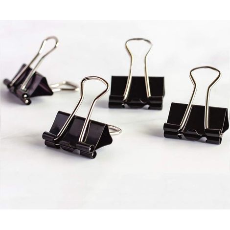 extra petit reliure clips 15mm Mini Metal Bulldog clips de papier Pince (60 Pack, noir)
