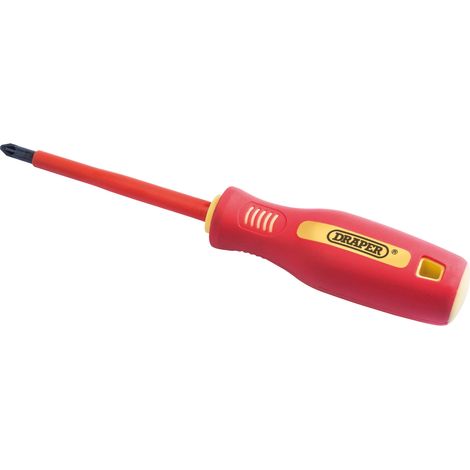 Draper No. 2 100mm Fully Insulated Soft Grip PZ Type Screwdriver – Display Pack (1/5)