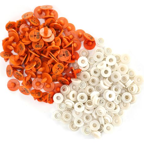 Lot de 100 étiquettes auriculaires numérotées pour lapins, étiquettes d'identification animale, fournitures agricoles