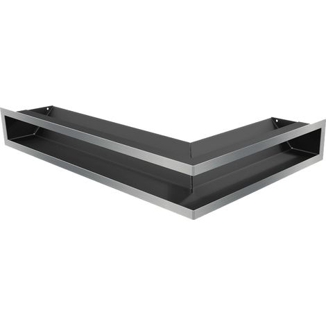 Eck-Lüftungsgitter LUFT links 60x40x9 Edelstahl (1/5)