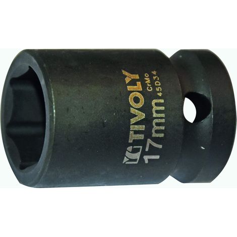 Tivoly 11591421700 - Chiave a bussola esagonale, quadrata, 1/2", diametro 17, colore: Nero fosfato (1/2)
