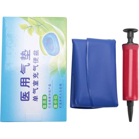 coussin bleu gonflable professionnel pour bassin hygiénique, pot de chaise portable homme femme (1/5)