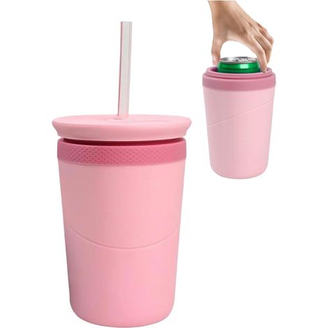 à Glaçons Cylindre en Silicone Avec couvercle et paille, mini, facile (1/5)
