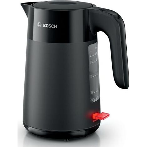Bosch – Bouilloire 1,7L TWK2M163 – Noire mate – 2400W – Base 360° – Indicateur de tasses – Résistance cachée – Filtre anti-calcaire amovible (1/10)