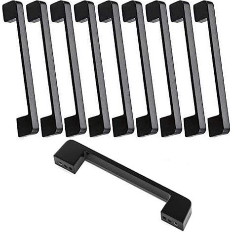 CCYKXA 10pcs furniture handle center distance 160mm-black kitchen door handle furniture bar handle black kitchen handle 160mm (1/5)
