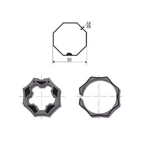 Adaptations moteur Somfy - Axe SELVE Ø50mm 9410381 - pour Moteur Ø50mm