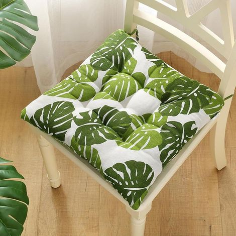 Lot de 2  (40cm,Feuille de bananier) Galette de Chaise, Motifs Variés Galette de Chaise, Coussins de Chaise D'intérieur, Lavable de Coussin Chaise, Extérieur Housses de Chaise Coussins (1/5)