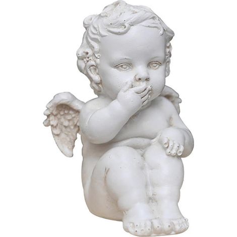 Statuette d'ange chérubin nordique, figurine d'aile, pour étagère, décoration de table intérieure et extérieure-Do not say