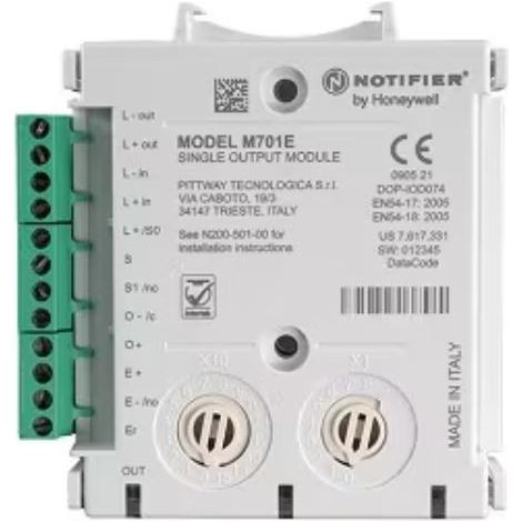 Modulo Uscita Rele' Con Isolatore Per Centrali Analogiche ( NOTIFIER cod. M701E )