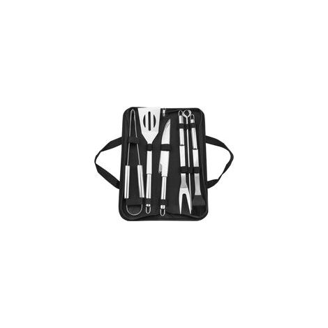 Ensemble d'accessoires et d'ustensiles de barbecue en acier inoxydable avec sac de transport, 9 pièces, (1/4)