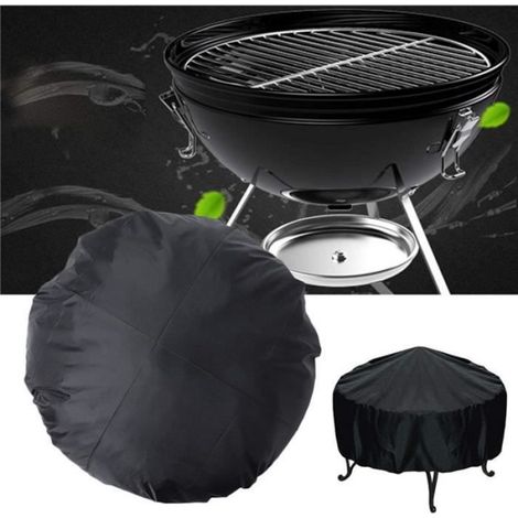 Housse Pour Brasero Rond - Tissu Oxford 600D PVC Doublé - Protection Anti-UV Coupe-Vent Imperméable - 1 Pièce (1/4)