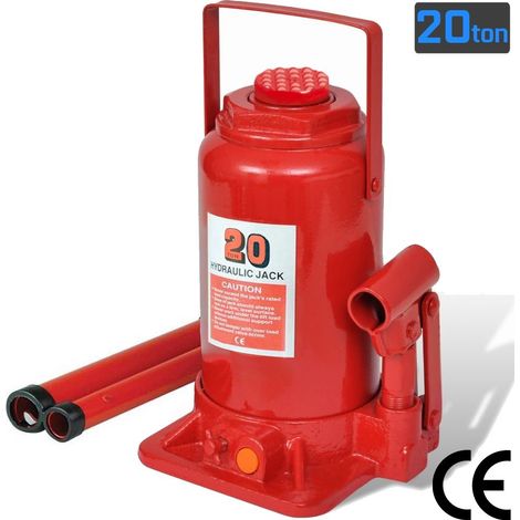Gato hidraulico de botella 20 toneladas 20000 kg homologacion CE para levantar coches, furgonetas y vehiculos industriales
