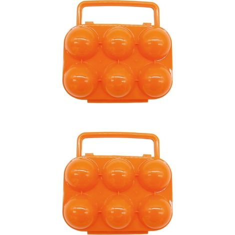 6 Compartment Egg Holder Container, Plastic Egg Storage Box Shockproof Protection, Portable Egg Tray Carrier Dispenser, Travel Kitchen Outdoor Refrigerator (1/5)