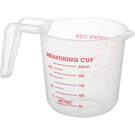 Verre À Mesurer - En Plastique Transparent ABS Sans BPA - Avec Poignée Et Bec Verseur Triangulaire - Pour Cuisiner Et Pâtisser - 1 Pièce (1/5)