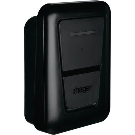 Hager – Borne de charge électrique 7kW – 1 phase – IP54 – T2 avec TIC et RFID – Application Bluetooth – Fixation murale