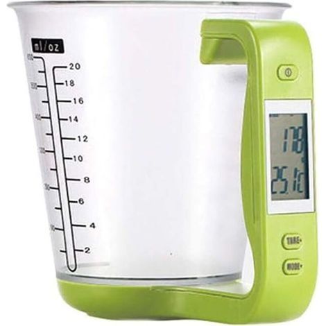 Verre doseur Verre Mesureur Numérique avec Balance de Cuisine Cruche de Mesure avec Numérique Ecran (1/5)
