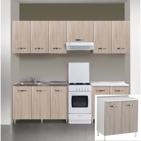 1PZ KIT CUCINA BASE 2 ANTE 80X50XH85 CM OLMO (1/2)